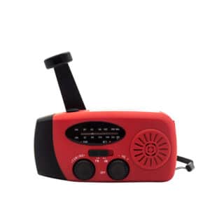 United FM nødradio med solcellepanel, powerbank og håndsving