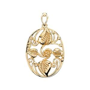 Vedhæng i 8 kt. Guld med Blomst og Blade