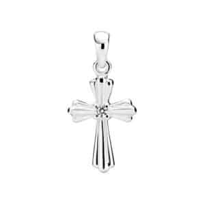 Vedhæng i Sølv med Kors og Zirkoniasten – 14 x 9 mm
