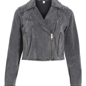 Vikiki bikerjakke – Medium Grey Denim