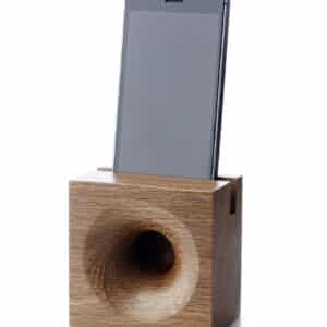 WE DO WOOD Sono Ambra Phone højttaler til smartphones – røgfarvet eg