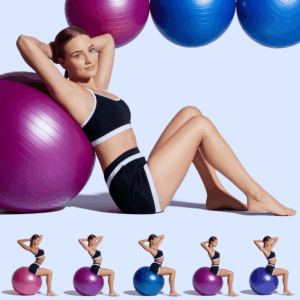 Yogabold / Fitnessbold – Perfekt til træning og velvære – Lilla / 75 CM