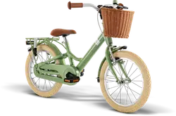 Youke Classic 16,Alu legecykel med kurv retro grøn
