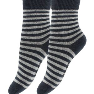 Fuzzies Strømper – 2-Pak – Grå/Lysegråstribet