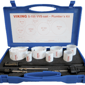 Hulsavsæt S 155 VVS med 6 stk. hulsave, 2 stk. holder og forlænger