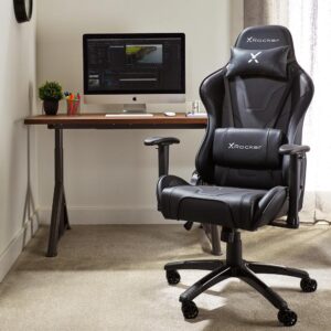 XROCKER AGILITY SPORT ESPORT PC OFFICE GAMING CHAIR – CARBON BLACK