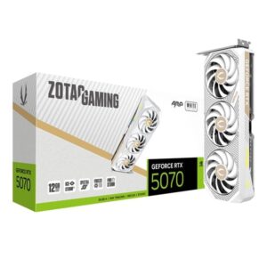 ZOTAC GeForce RTX 5070 AMP White – 12GB GDDR7 RAM – Grafikkort