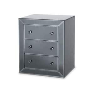 Brera sängbord spegelglas svart OUTLET