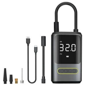 Dækpumpe, powerbank, 2 x 2.000 mAh battericeller