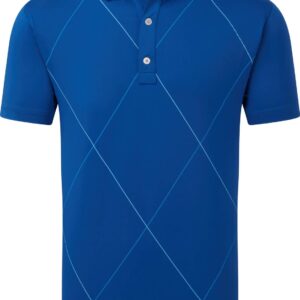 FootJoy Raker Print Lisle Herre Poloshirt – Deep Blue – Str. M