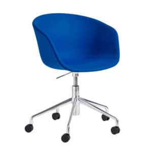 HAY About A Chair AAC53 Kontorstol – Divina Stof – Divina 756 (blå) som vist / hvid