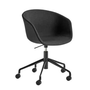 HAY About A Chair AAC53 Kontorstol – Remix Stof – Remix 823 (mint) som vist / sort
