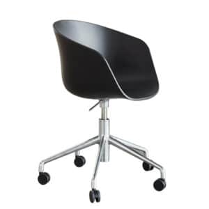 HAY Kontorstol AAC52 – Alle Farver – Grå / Poleret Alu.