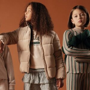 Name It Oxford Tan Fløjls Puffer Vinterjakke – Str. 6y 116cm