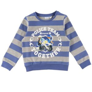 Name It Sweatshirt – NmmDes Playmobil – Bijou Blue/Gråmeleret m.