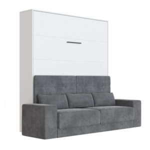 Sofa til M1 160 skabsseng – farve Skab: Kejser Eg, Front: Beton